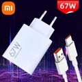 67w Xiaomi Caricatore originale Turbo Charge Gan Adattatore UE 6A Cavo USB tipo C per Poco x5 F5 Pro Mi 13 Lite Mix Fold 3 2 Telefono