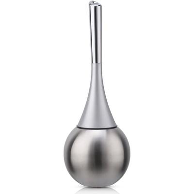 Aougo - WC-Bürstenhalter mit Sockel, Edelstahl, poliertes, gebürstetes Finish, WC-Set für Image