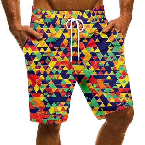 Herren Boardshorts Badeshorts Badehose Bedruckt Kordelzug Mit Taschen Schnelltrocknend Boardshorts Badeanzug Surfen Strand Wassersport Sommer Image