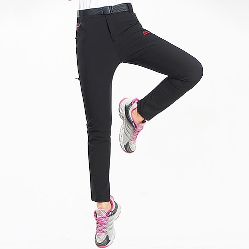 Damen Wanderhosen Sommer Frühling Herbst Außen Wasserdicht Winddicht Hautfreundlich Schnelltrocknend Hosen Unterteile Violett Schwarz Elasthan Camping / Wandern Jagd Angeln S M L XL XXL Image