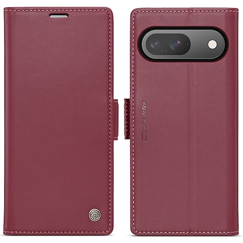 Handy Hülle Handyhüllen Für Google Pixel 9 Pro Pixel 9 Pro XL Pixel 8 Pro Pixel 8 Pixel 9 Flip-Cover mit Halterung Magnetisch Kartenschlitz Retro TPU PU-Leder Image