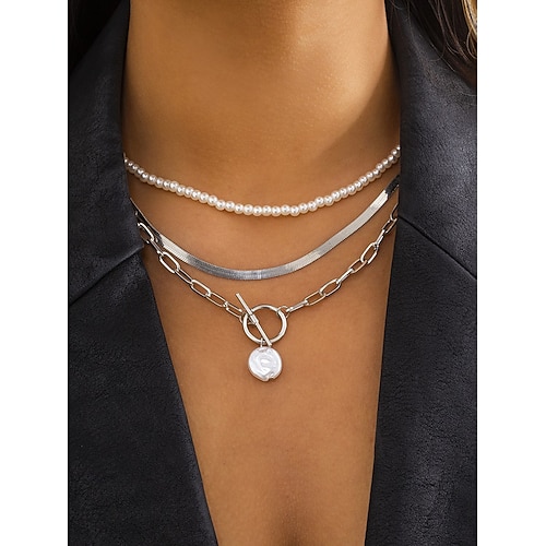 collana girocollo cromata da donna punk moda stratificata collana irregolare per matrimonio san valentino strada
