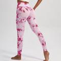 Per donna Pantaloni da yoga Leggings da yoga Vita Alta Yoga Allenamento in Palestra Pilates Collant Tinta a nodi Nero Bianco Giallo Autunno Gli sport Abbigliamento sportivo Elasticizzato Taglia