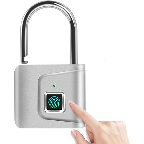 serratura di sicurezza intelligente senza chiave usb ricaricabile lucchetto con impronta digitale per armadietto sport scuola lega di zinco metallo