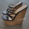 ZHIMA Frauen Sandalen 22 CM High Heels Flip Flop Kunstleder Offene spitze Pumps Slip Auf Damen Schuhe Frau Große Größe 39 41 43 46 48