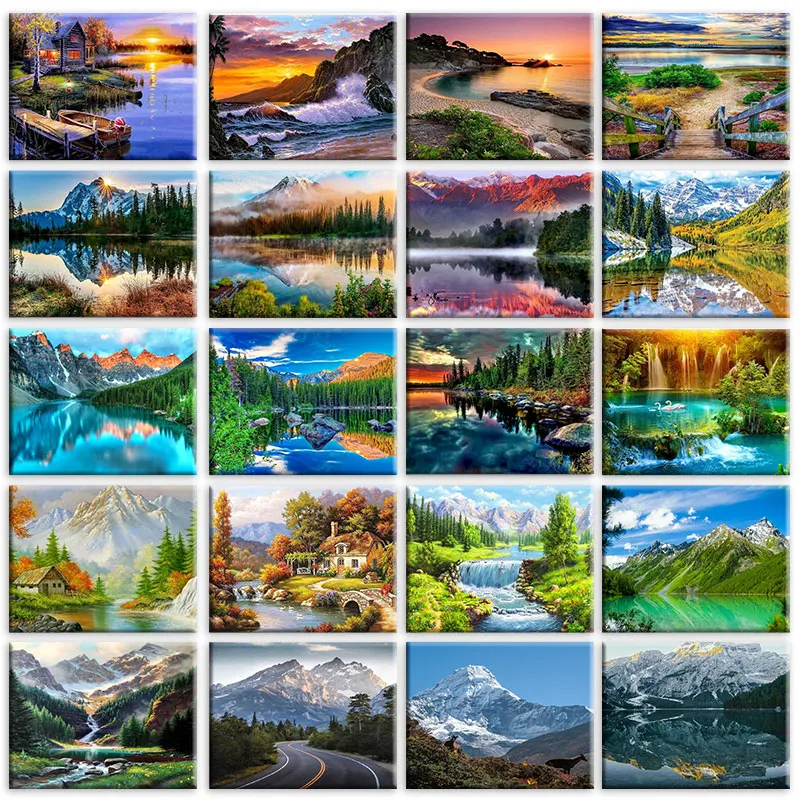 Gatyztoire peinture par numéros sur toile avec cadre Kit de bricolage pour adultes dessin peinture acrylique image à l'huile de coloriage par numéros A