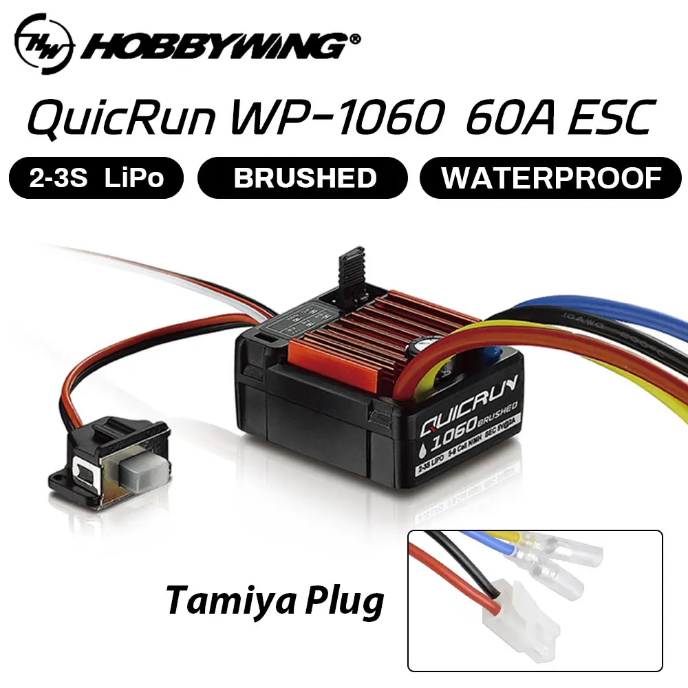 Hobby wing quicrun WP-1060 1060 esc 60a gebürstet wasserdicht esc für 1/10 rc elektrische fernbedienung modell auto crawler zubehör