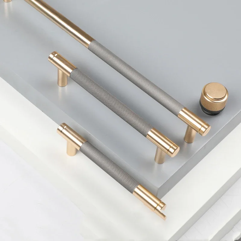 Nordic Möbel Schrank Kleiderschrank Griff Grau Gold Solide T Bar Luxus Küche Schrank Schublade Tür Pull Zimmer Hause Runde Knopf