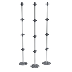 Tomatenrankhilfe Tomato Buddy, 180 x 180 x 1251 mm, Aluminium / Polypropylen in silber und grau, 3er-Set, zerlegt Image