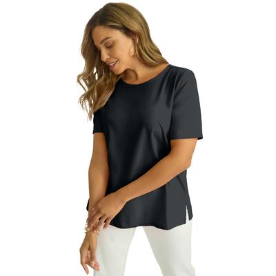 Plus Size Women's Refined Tee by Jessica London in Black (Size 20 W)