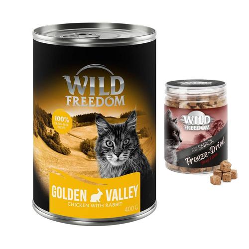 Wild Freedom Kombi-Paket: 24 x 400 g Adult Nassfutter + 3 x 45 g RAW - Golden Valley - Kaninchen...