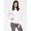 Poloshirt "Poloshirt", Damen, Gr. 48, weiß, 95% Baumwolle, 5% Elasthan, B.C. BEST CONNECTIONS BY HEINE, unifarben, Langarm, Shirts