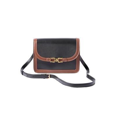Women's Colorblock Crossbody Bag by Accessories For All in Black Cognac