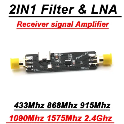 SAW BPF Filter & LNA Low Noise Verstärker RF signal 433Mhz 868Mhz 915Mhz 1090Mhz 1,5G 2,4Ghz WIFI Image