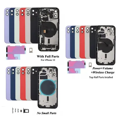 Back Housing Battery Door Middle Frame Chassis with Flex cable for iphone 12 mini 12 pro 12 pro max