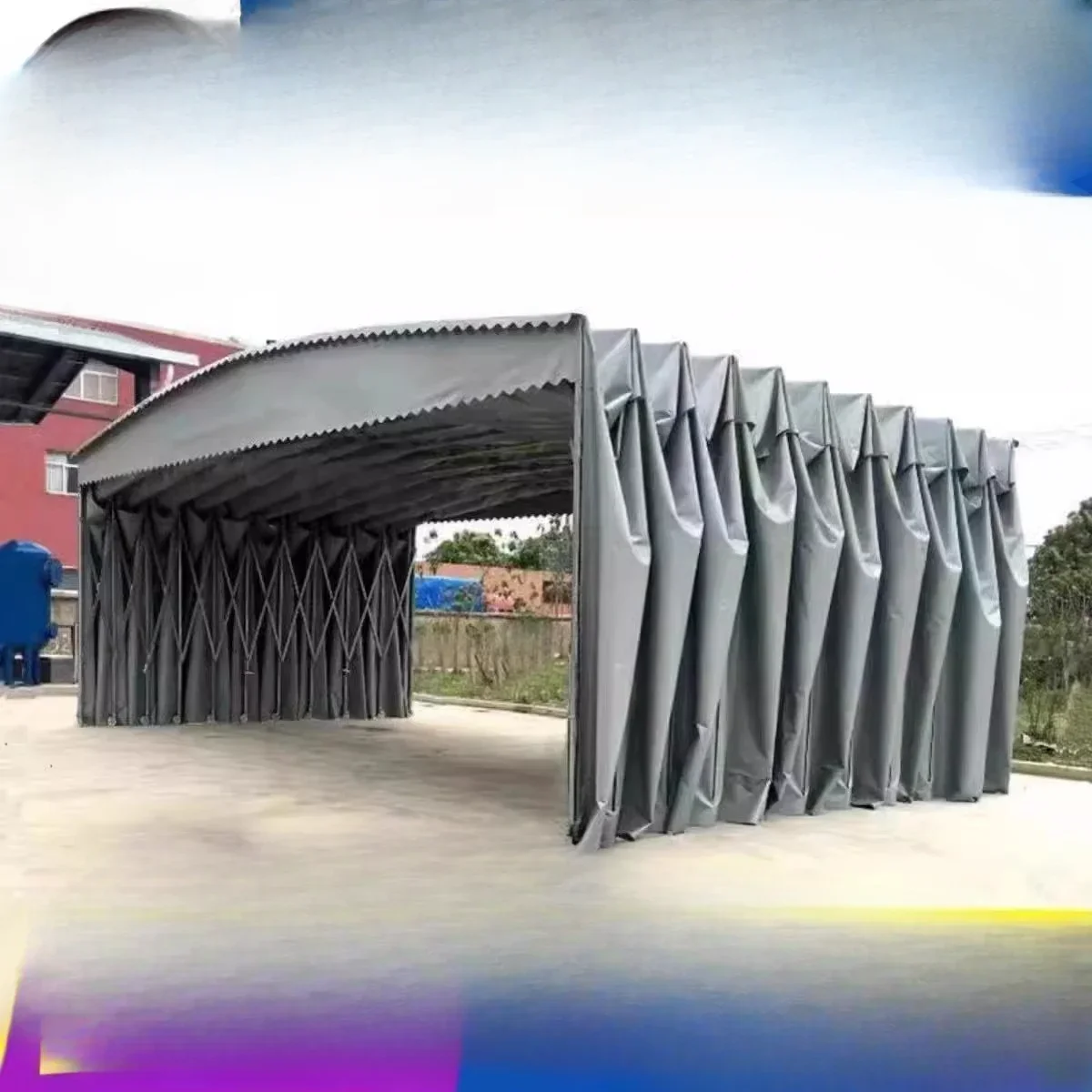 Baldachin im Freien Regenschutz Teleskop große Push-Pull-Baldachin mobile Baldachin Lager Abendessen Stall Zelt elektrische Parks chuppen Image