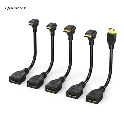 1080P Micro & Mini HDTV Stecker Up Down Rechts Links 90 Abgewinkelt winkel zu HDMI-kompatibel Buchse konverter Adapter M-F Verlängerung Adapter