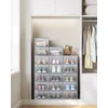 SONGMICS Schuhbox 18er Set, Schuh-Organizer aus Kunststoff, für Schuhe bis Größe 44