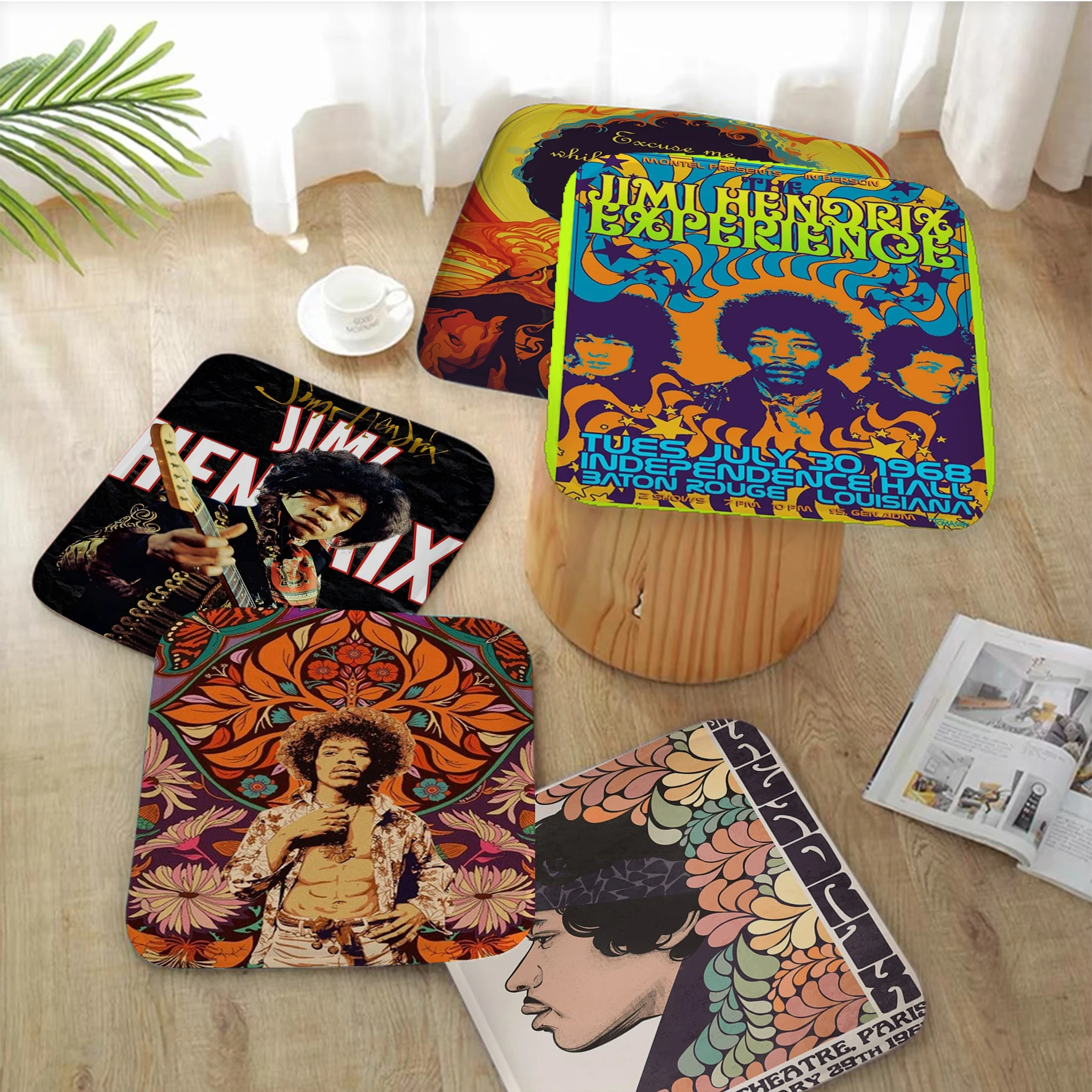 Sänger J-JIMI H-HENDRIX Kissen Matte nordischen Druck Stuhl Kissen weichen Büro Autos itz Komfort atmungsaktiv 45x45cm Sofa kissen