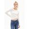 EINIAARA SOFT LONGSLEEVE - Frauen Slim Fit Longsleeve - weiss (Größe: S)