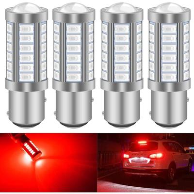 Aougo - Rot 1157 BAY15D P21/5W 5630 33SMD Auto-LED-Lampen Canbus 900LM Superhelles hinteres