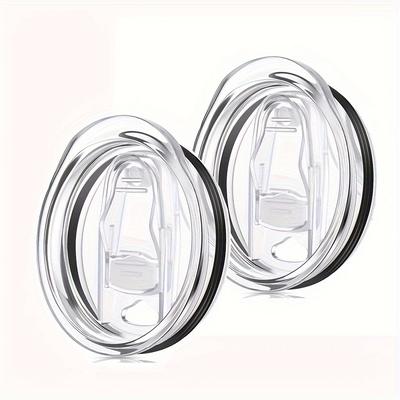 TEMU 2/3/5 Pcs 20 Oz Tumbler Replacement Lids Plastic Splash Resistant Lids Covers Spill Proof Skinny Covers For Mouth Tumbler Cooler Cup (clear Color)