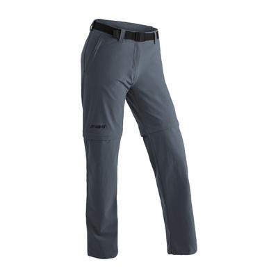 Funktionshose MAIER SPORTS "Nata 2", Damen, Gr. 48, Normalgrößen, grau, 90% Polyamid, 10% Elasthan, Hosen, Damen Wanderhose, zipp-off Outdoor-Hose, 3 Taschen, Regular Fit Image