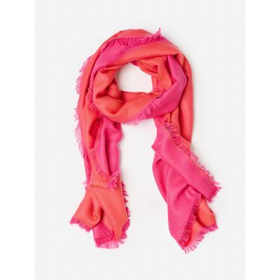 J.McLaughlin Women's Carey Cashmere Scarf Orange/Hot Pink