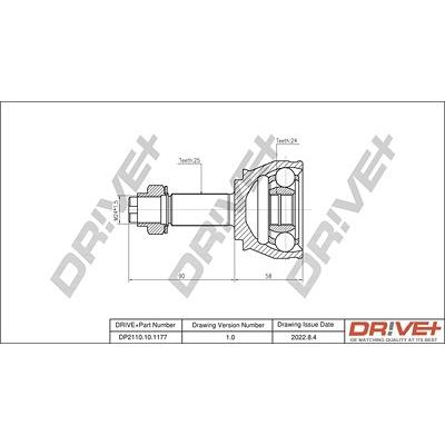 Dr!ve+ Gelenksatz, Antriebswelle [Hersteller-Nr. DP2110.10.1177] für Fiat Image