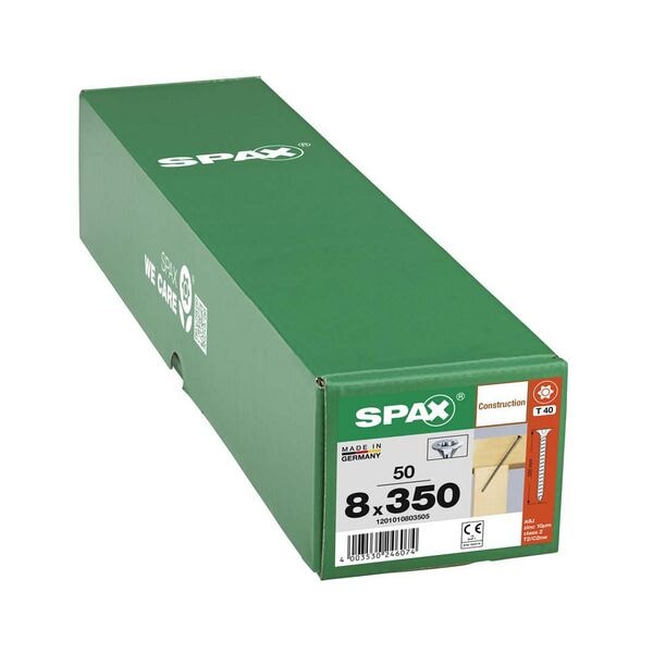 SPAX Holzbauschrauben T40 Senkkopf WIROX 8 x 350 mm 50 Stück Image