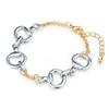 Lulu & Jane Armband aus Metall-Legierung in Silber/Gelbgold 17,5 cm Basislänge + 3,0 Verlängerung Damen