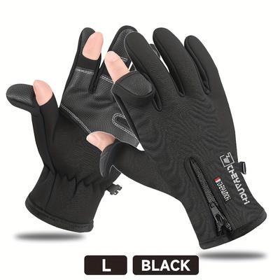 TEMU 1 Pair Of Unisex Warm, Non-slip Touchscreen Winter Gloves, Padded Warm Waterproof, Non-slip, - For Outdoor Sports, Cycling, Skiing, Hiking