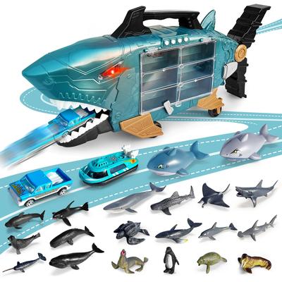 TEMU Shark Truck Toys, 2 Toy Trucks, 2 Shark Cars, 18 Ocean Animal Toys