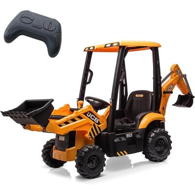 4 in 1 Ride on Excavator & Bulldozer, Front Loader, 12V