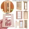 Scava fuori la finestra e la porta con struttura in vetro in legno Mobili per bambole Accessori per mobili per casa delle bambole Giocattoli in miniatura con doppia finestra fai-da-te