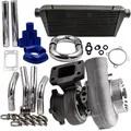 Anti Surge GT3582 GT35 T3 Turbo Flangia e kit tubi 64 mm e intercooler 76 mm
