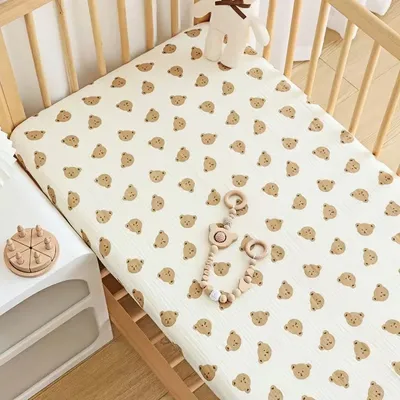 1 Pcs Baby Crib Sheets for Boys Girls Fitted Crib Sheet for Standard Crib and Toddler Mattress Super Soft Microfiber Baby Sheet