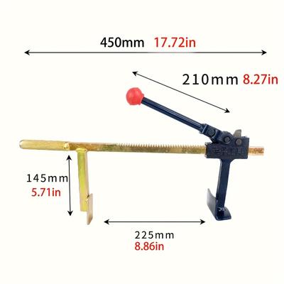 TEMU Heavy-duty Manual Tire Changer Tool - Fit, High-performance Steel With Material, Includes Bead Remover & Insertion Device, Black & Golden With For All Vehicle Types