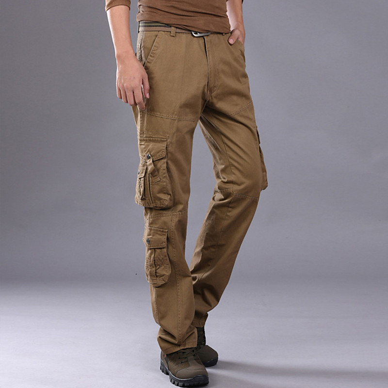 Men's Cargo Pants Hiking Pants Trousers Work Pants Military Spring Autumn / Fall Outdoor Loose Fit Ripstop Multi-Pockets Multi Pockets Soft Pants / Trousers Bottoms Black Army Green Cotton Work