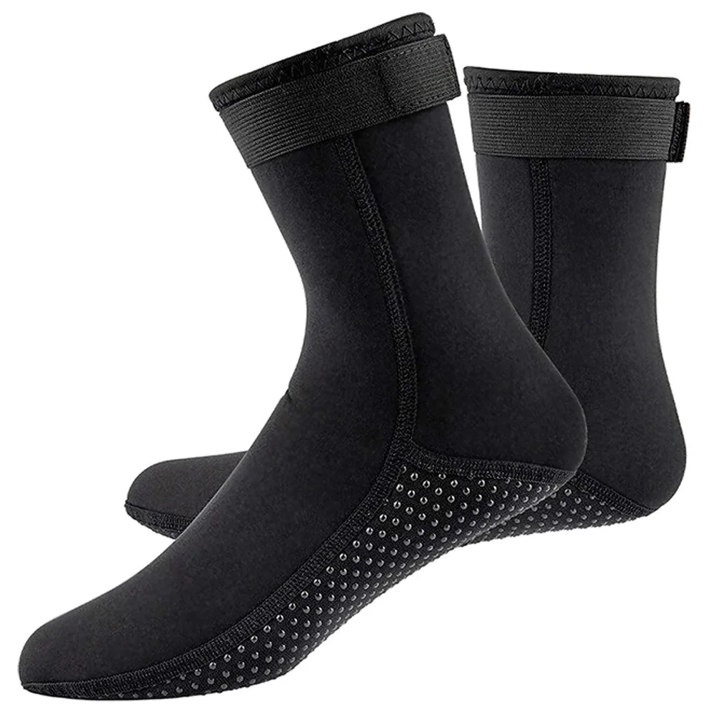 3 mm und 5 mm Neopren-Tauchsocken, rutschfest, für Erwachsene, warm, Patchwork, Elastizität, Neoprenanzug, Schuhe, Surfstiefel zum Schwimmen, Schnorcheln Image