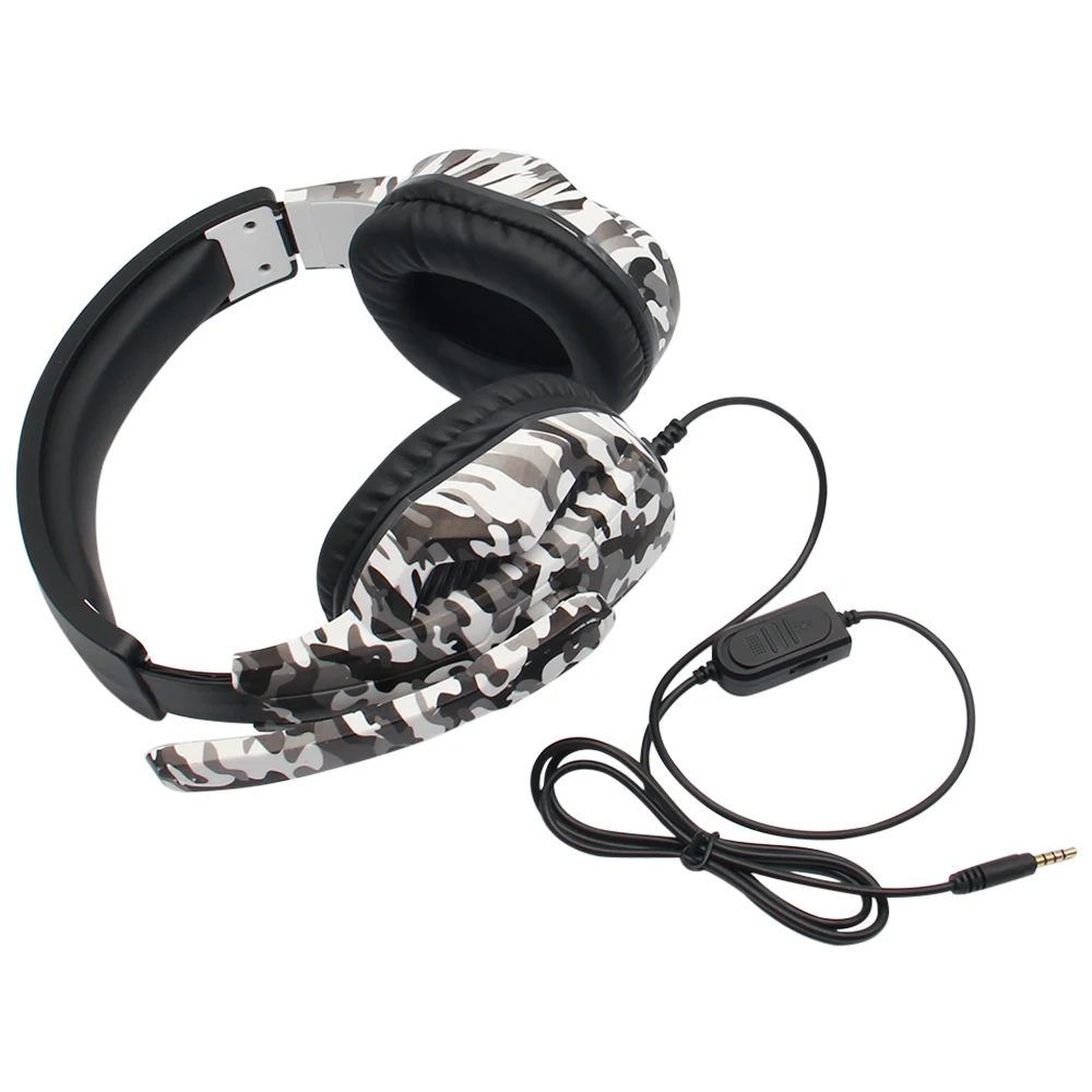 Camouflage Gaming Headset 3,5mm AUX Jack Wired Kopfhörer Gamer Cool Game Kopfhörer Mit Mikrofon Für PS4 Xbox One PC telefon