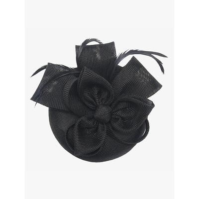 Women's Green Fascinator Hat with Bow and Feather Accents – Elegant Headpiece for Weddings, Tea Parties, and Special Occasions