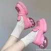 Quadratische Zehen, transparent, Luftpolster, süße Lederschuhe für Damen, klobiger Absatz, Slip-On-Mary-Jane-Schuhe, 2025, neue College-Damenschuhe