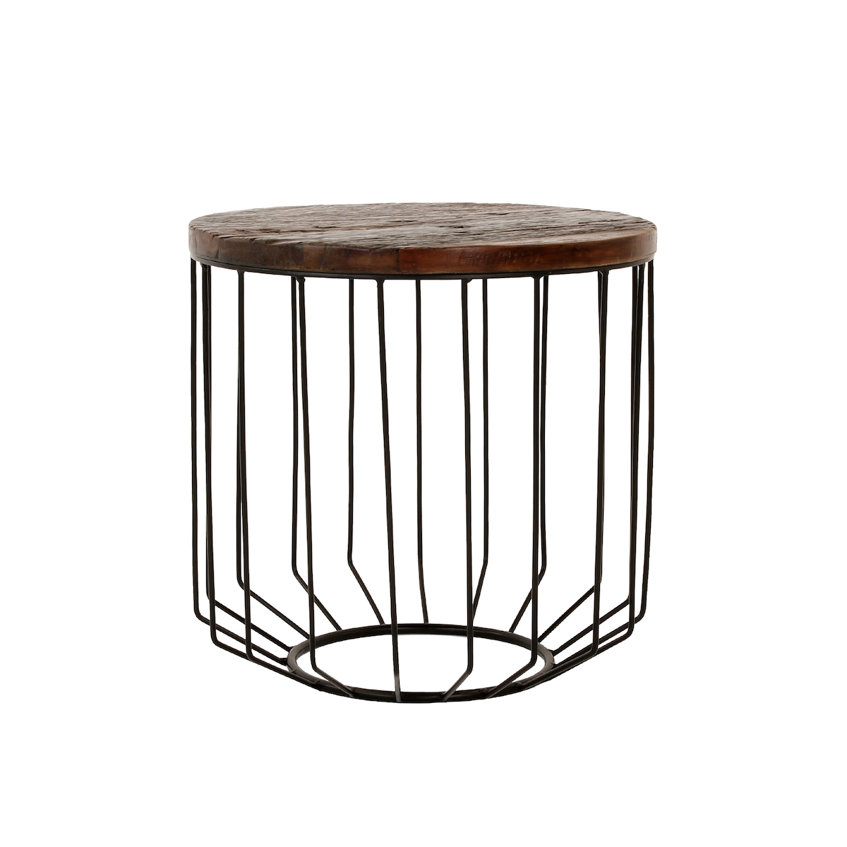 WOMO-DESIGN Couchtisch 110×60×39 cm, Akazienholz/Metall, Natur, Haarnadelbeine, Unikat Image