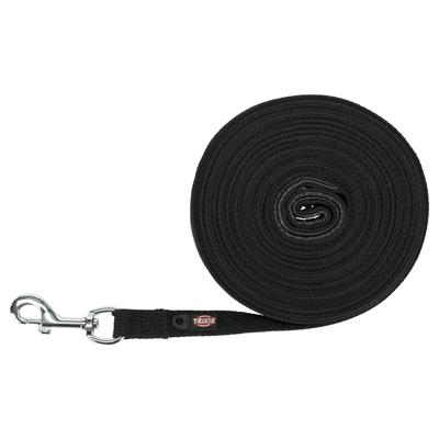 Trixie Schleppleine Baumwolle, schwarz Größe: M-L:10m/20mm für Hunde