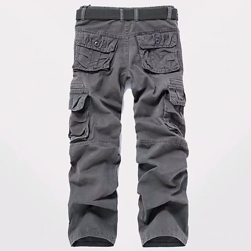 Herren Cargohosen Wanderhosen Arbeitshosen Tarnung Sommer Frühling Winter Außen Ripstop Weich Verschleißfestigkeit Atmungsaktiv Hosen Unterteile Dunkelgrau Schwarz Baumwolle Jagd Angeln Klettern 28 Image