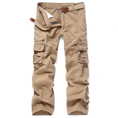 Herren Cargohosen Wanderhosen Arbeitshosen Tarnung Sommer Frühling Winter Außen Ripstop Weich Verschleißfestigkeit Atmungsaktiv Hosen Unterteile Dunkelgrau Schwarz Baumwolle Jagd Angeln Klettern 28 Image