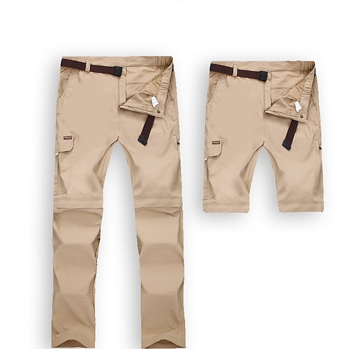 Herren Abzippbare Hosen Wanderhosen Sommer Frühling Außen Hautfreundlich Komfort Schnelltrocknend Verschleißfestigkeit Unterteile Schwarz Armeegrün Jagd Angeln Klettern S M L XL XXL Image