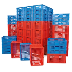 BRB 78 Bäckerkisten in 2 Größen/Farben, 42x 600x400x150mm blau, 36x 600x400x320mm rot Image