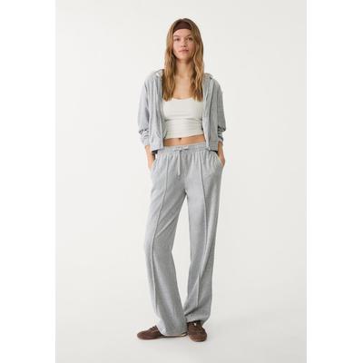 Stradivarius Velvet joggers Grey melange XS